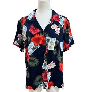 Vintage La Cabana Rayon Hawaiian Aloha Camp Collar Floral Shirt Vacationcore L
